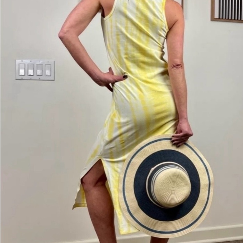Ralph Lauren Yellow Tie-Dye Midi Dress
